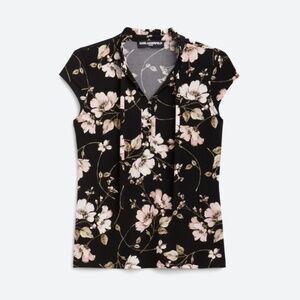 Karl Lagerfeld Paris Belvedere Neck Tie Top